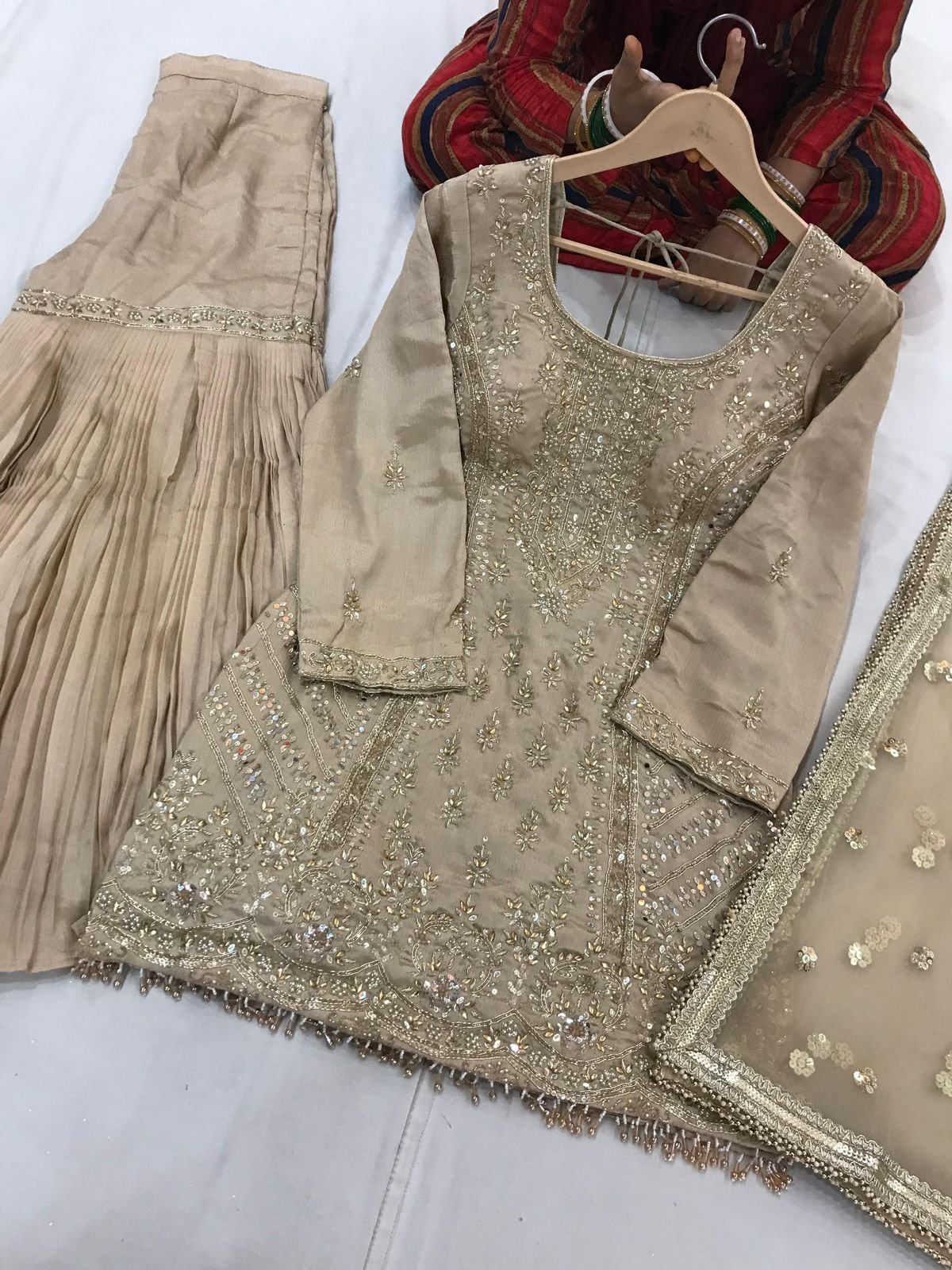 Vintage Gold Sharara Suit